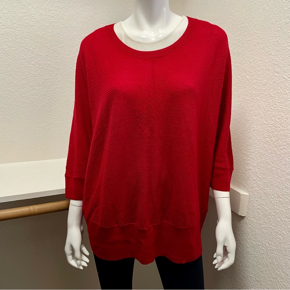 TALBOTS ❤️ Pure Merino Wool Lightweight Sweater in Red Sz 2X